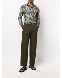 Tom Ford Floral Print Buttoned Up Shirt