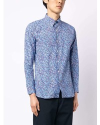 agnès b. Floral Print Cotton Shirt