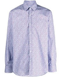 Canali Floral Print Cotton Shirt