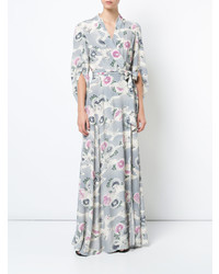 Co Kimono Sleeve Wrap Maxi Dress