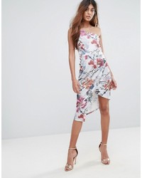Oh My Love One Shoulder Floral Midi Dress