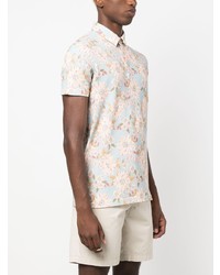 Altea Floral Print Cotton Polo Shirt