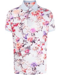 Etro Floral Print Jersey Polo Shirt