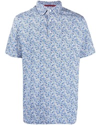 Isaia Floral Print Polo Shirt