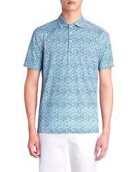 Bugatchi Ooohcotton Floral Short Sleeve Stretch Polo