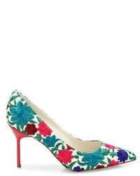 Manolo Blahnik Bb Floral Embroidered Pumps