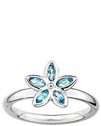 jcpenney Fine Jewelry Personally Stackable Genuine Blue Topaz Flower ...
