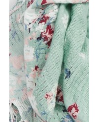 Hinge Feathering Floral Scarf