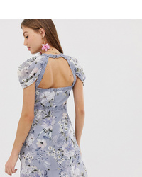 Forever New Floral Mini Dress With Laddering Detail