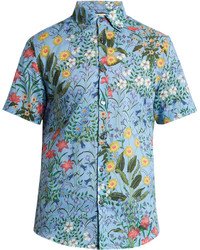 Gucci Floral Print Cotton Voile Shirt
