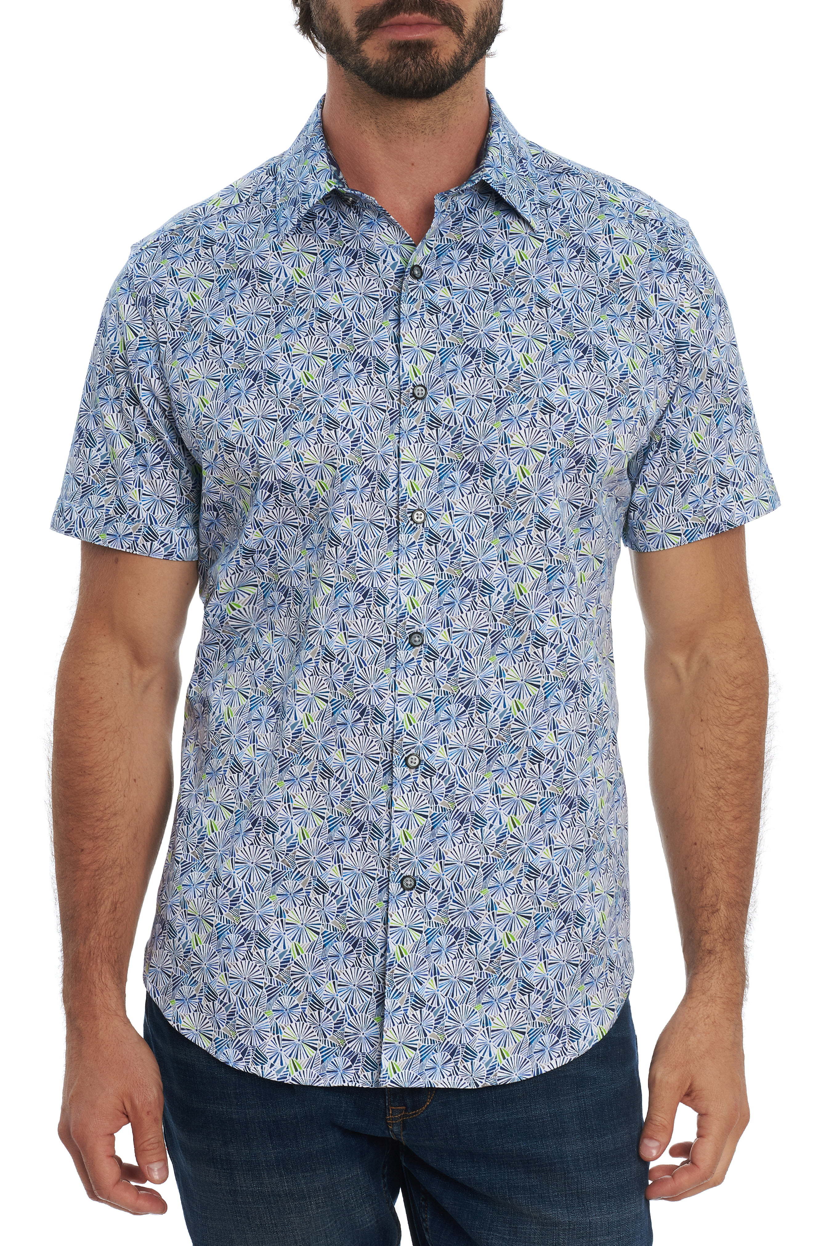 Robert Graham Ballard Floral Short Sleeve Button Up Shirt, $188 ...