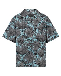 Prada Floral Print Short Sleeved Shirt