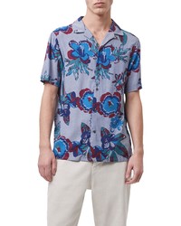 French Connection Floral Short Sleeve Button Up Shirt