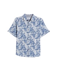 Tommy Bahama Fotzoy Fronds Button Up Shirt In Bering Blue At Nordstrom
