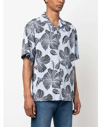MSGM Hibiscus Print Abowling Shirt