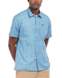 Barbour Melbury Floral Short Sleeve Button Up Shirt In Blue At Nordstrom