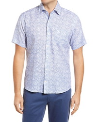Peter Millar On The Rocks Classic Fit Floral Short Sleeve Stretch Button Up Shirt