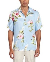 Cubavera Short Sleeve Tropical Floral Printed Shirt