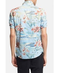 Scotch & Soda Short Sleeve Tropical Print Woven Shirt