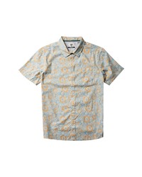 VISSLA Tailspin Classic Fit Print Short Sleeve Button Up Shirt