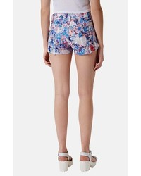 Topshop Moto Floral Denim Shorts