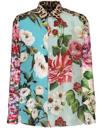 Dolce & Gabbana Floral Print Silk Shirt
