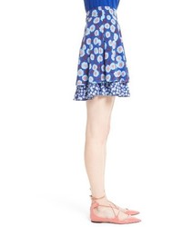 Kate Spade New York Tangier Floral Double Layer Silk Skirt