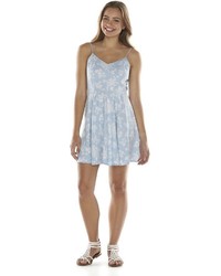 Tinseltown Juniors Floral Chambray Skater Dress