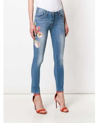 Blumarine Cropped Sequinned Jeans