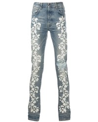 Amiri Floral Print Skinny Jeans