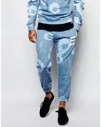 Light Blue Floral Sweatpants