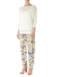 Wallis Floral Tapered Trouser