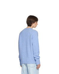 Our Legacy Blue Fuzzy Raglan Sweater