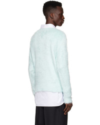 Jil Sander Blue Silk Sweater