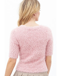 Forever 21 Contemporary Fuzzy Knit Top