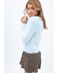 Forever 21 Fuzzy Waffle Knit Sweater