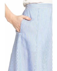 Nordstrom Collection Stripe Linen Blend Skirt