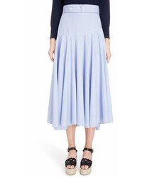 Loewe Stripe Cotton Skater Skirt