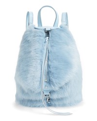 Light Blue Fur Backpack