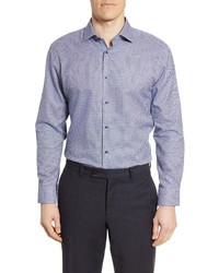 Nordstrom Men's Shop Trim Fit Non Iron Geometric Dress Shirt