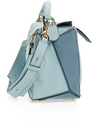 Loewe Puzzle Colorblock Calfskin Leather Bag Blue