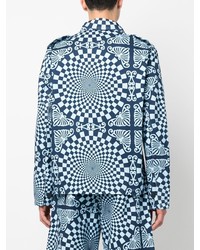 BLUEMARBLE Geometric Pattern Cotton Shirt