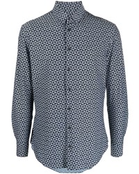 Giorgio Armani Geometric Pattern Long Sleeve Shirt