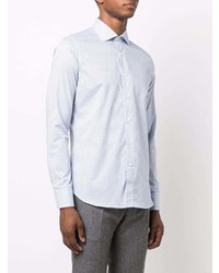 Canali Geometric Print Cotton Shirt