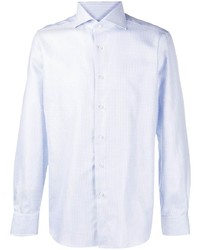 Xacus Geometric Weave Spread Collar Shirt