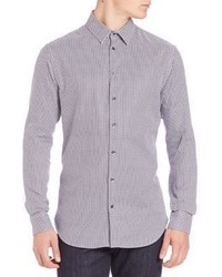 Giorgio Armani Geometric Motif Cotton Shirt