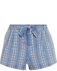 Splendid Cotton Jacquard Shorts Blue