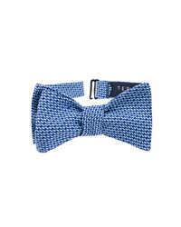Light Blue Geometric Silk Bow-tie