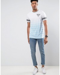 Jacamo Tall T Shirt With Fade Geo Print In Blue