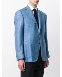 Canali Gingham Fitted Blazer
